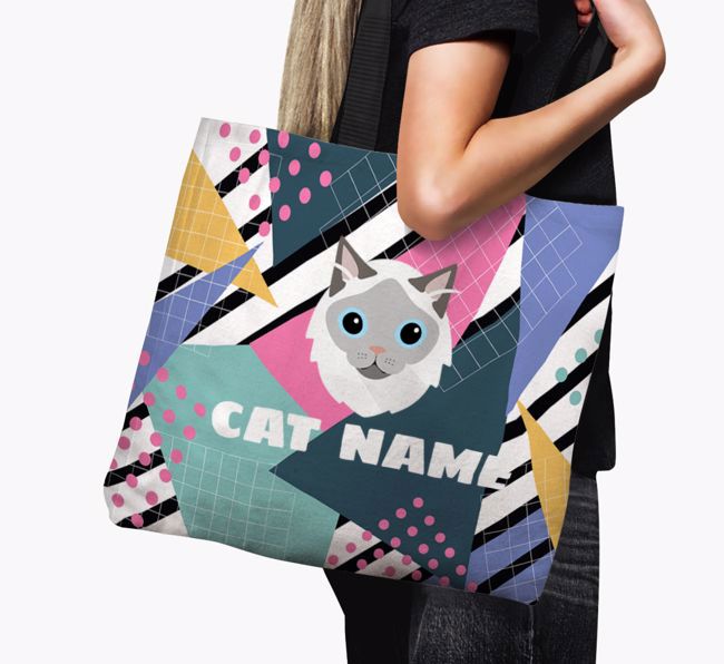 'Retro Pattern' - Personalized {breedCommonName} Canvas Bag